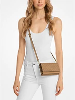 Jet Set Leather and Signature Logo Convertible Crossbody Bag