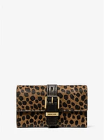 Nolita Medium Cheetah Print Calf Hair Tri-Fold Wallet