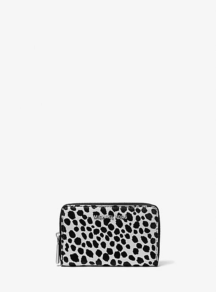 Jet Set Small Cheetah Print Calf Hair Wallet