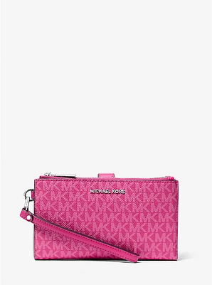 Jet Set Large Signature Logo Wristlet