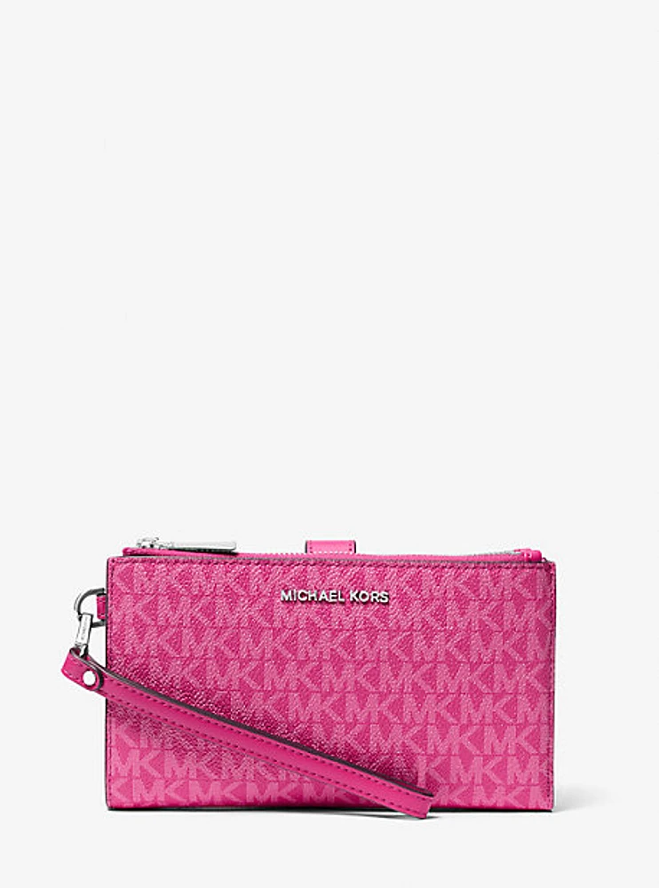 Jet Set Embellished Signature Logo Wristlet