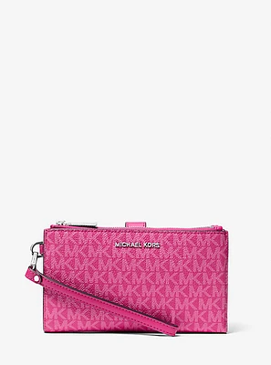 Jet Set Embellished Signature Logo Wristlet