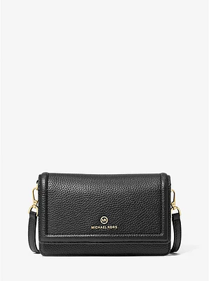 Jet Set Small Pebbled Leather Smartphone Convertible Crossbody Bag