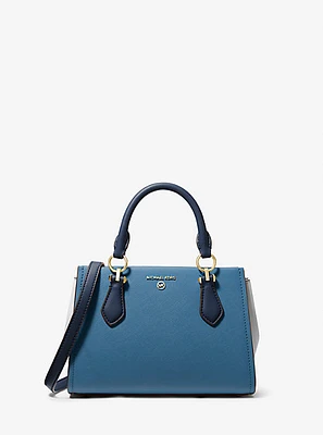 Marilyn Small Color-Block Saffiano Leather Crossbody Bag