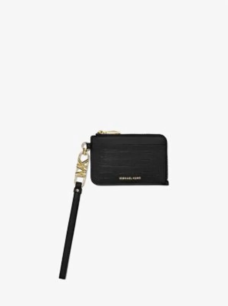 Michael Kors Reed Large Card Holder Wallet MK Signature Logo Light