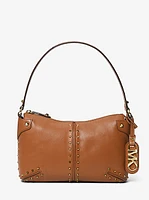 Astor Large Studded Leather Shoulder Bag