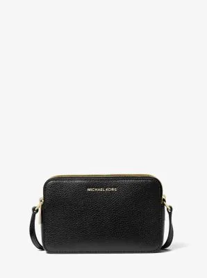 Jet Set Small Pebbled Leather Double-Zip Camera Bag