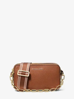 Jet Set Small Pebbled Leather Double Zip Camera Bag