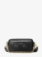 Jet Set Small Woven Leather Crossbody Bag