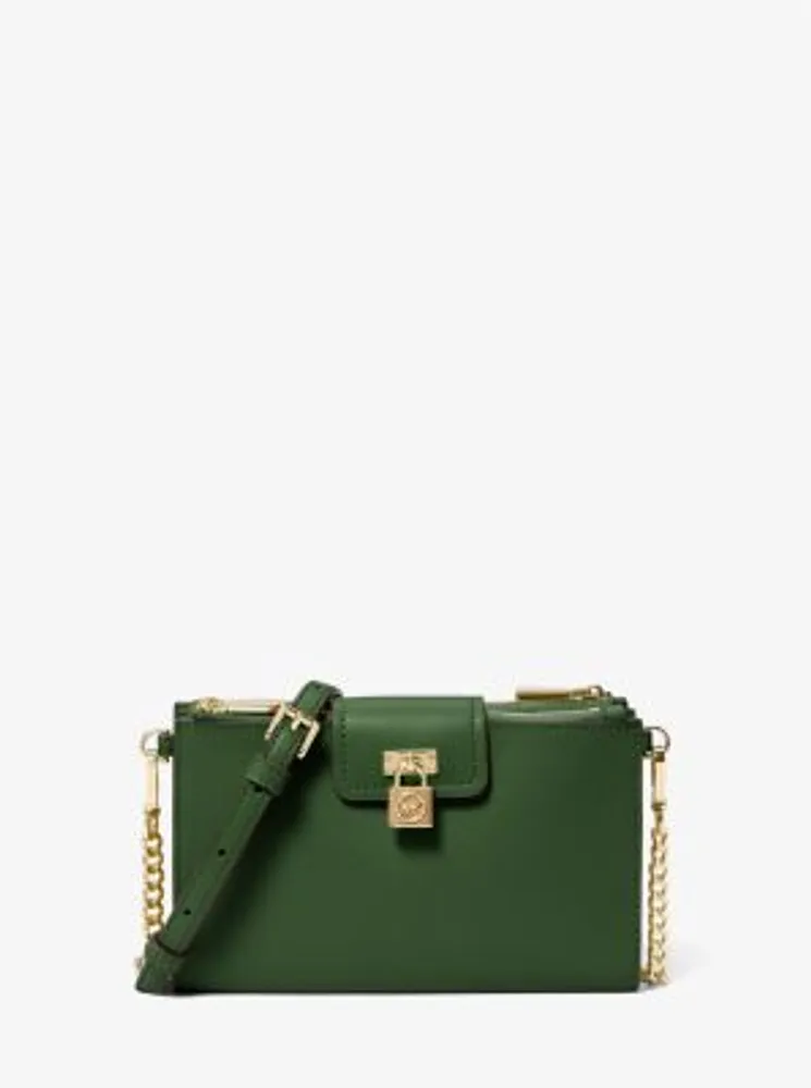 Michael Kors Lori Small Faux Saffiano Leather Crossbody Bag -  Green