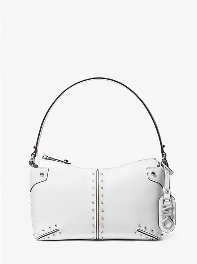 Astor Large Studded Leather Shoulder Bag