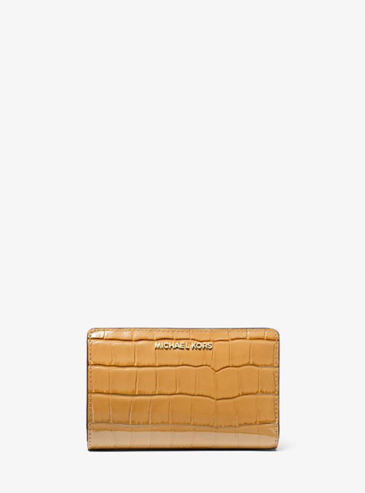 Empire Medium Crocodile Embossed Patent Leather Wallet