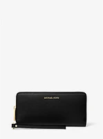 Large Saffiano Leather Continental Wallet