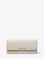 Cartera Jet Set grande con logotipo y cierre delantero botón a presión