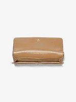 Jet Set Large Saffiano Leather Snap-Front Wallet