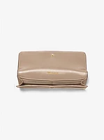 Jet Set Large Saffiano Leather Snap-Front Wallet