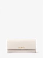Jet Set Large Saffiano Leather Snap-Front Wallet