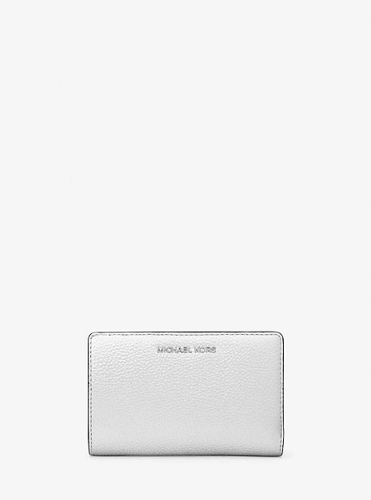 Empire Medium Metallic Pebbled Leather Wallet