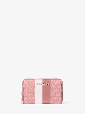 Jet Set Small Signature Logo Stripe Card Case