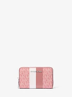 Jet Set Small Signature Logo Stripe Card Case