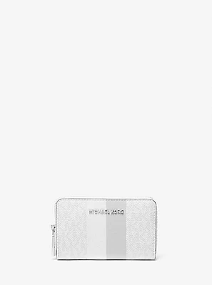 Jet Set Small Signature Logo Stripe Card Case