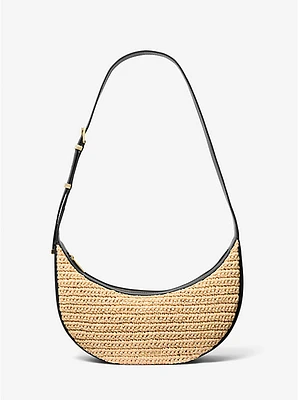 Avra Medium Hand-Crocheted and Leather Crossbody Bag
