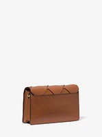 Jet Set Medium Woven Leather Crossbody Bag