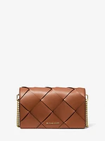 Jet Set Medium Woven Leather Crossbody Bag