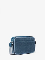 Maeve Large Two-Tone Denim Crossbody Bag
