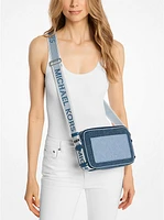 Maeve Large Two-Tone Denim Crossbody Bag