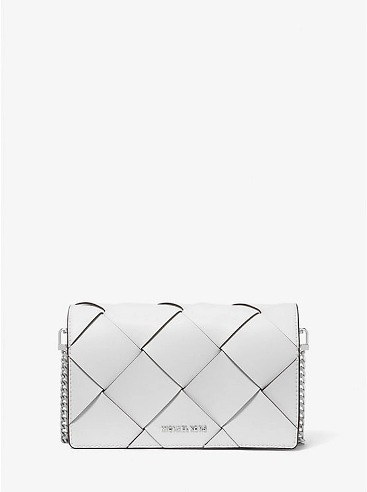 Bandolera Jet Set mediana de piel tejida