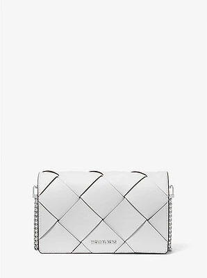 Bandolera Jet Set mediana de piel tejida