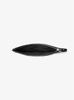 Jet Set Travel Extra-Large Woven Leather Wristlet