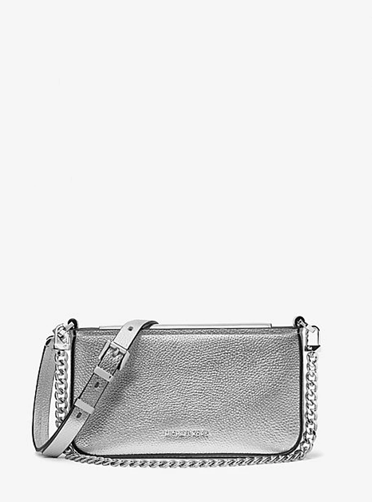 Bryant Small Metallic Leather Convertible Pochette