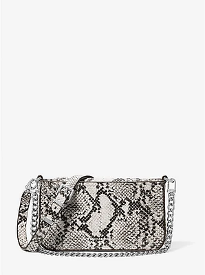 Bryant Small Snake Embossed Leather Convertible Pochette