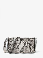 Bryant Small Snake Embossed Leather Convertible Pochette