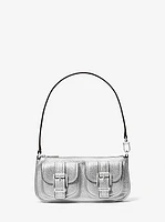 Zoe Small Metallic Leather Pochette