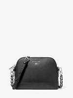 Large Saffiano Leather Dome Crossbody Bag