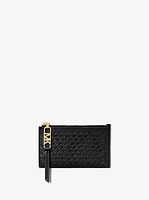 Empire Small Woven Leather Card Case