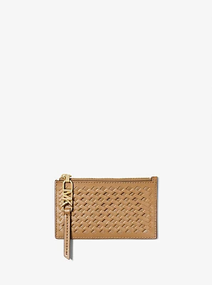 Empire Small Woven Leather Card Case