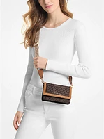 Jet Set Small Logo Print Woven Smartphone Crossbody Bag