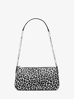 Empire Medium Leopard Print Calf Hair Chain-Link Pochette