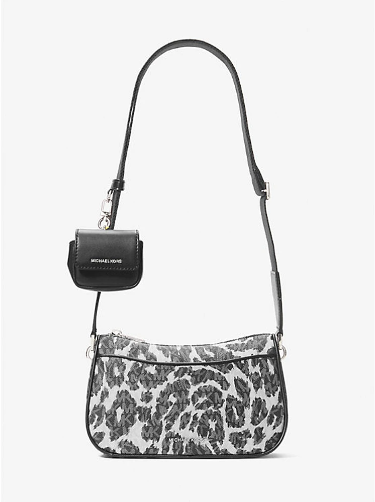 Jet Set Medium Leopard Logo Crossbody Bag with Case for Apple AirPods Pro®