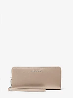 Large Pebbled Leather Continental Wallet