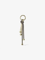 Gold-Tone and Speckled Cord Bag Charm