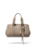 Gold-Tone and Speckled Cord Bag Charm