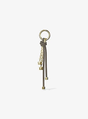 Gold-Tone and Speckled Cord Bag Charm