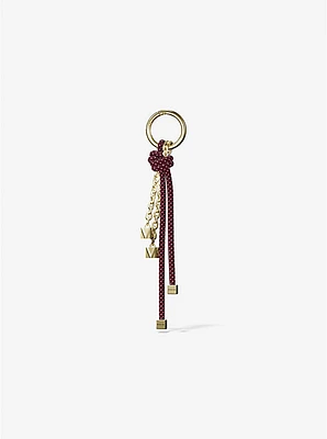 Gold-Tone and Speckled Cord Bag Charm