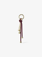 Gold-Tone and Speckled Cord Bag Charm