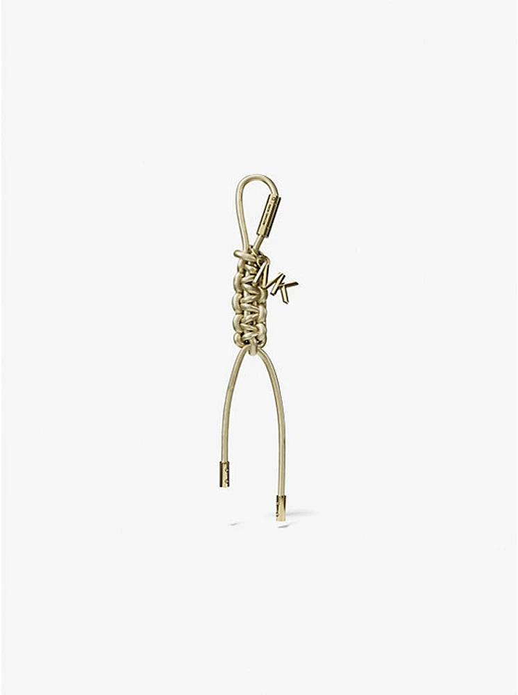 Gold-Tone and Metallic Braided Cord Bag Charm